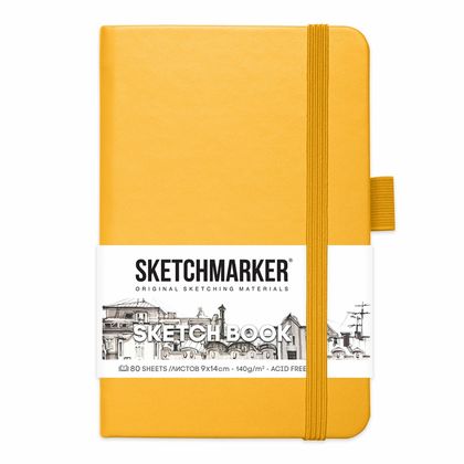 Скетчбук "Sketchmarker" 9*14 см, 140 г/м2, 80 л., белый