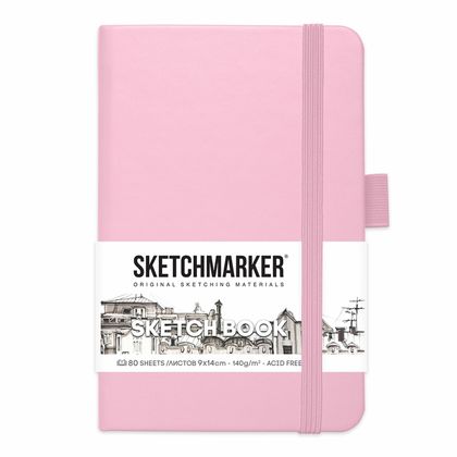 Скетчбук "Sketchmarker" 9*14 см, 140 г/м2, 80 л., белый