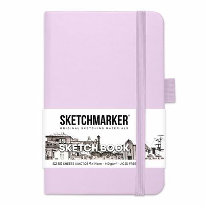 Скетчбук "Sketchmarker" 9*14 см, 140 г/м2, 80 л., белый