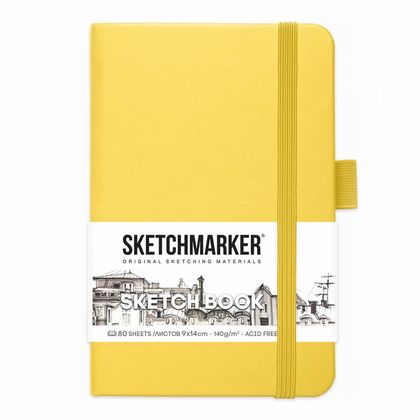 Скетчбук "Sketchmarker" 9*14 см, 140 г/м2, 80 л., аквамарин