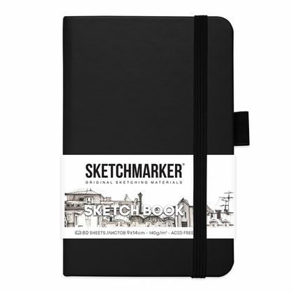 Скетчбук "Sketchmarker" 9*14 см, 140 г/м2, 80 л., аквамарин