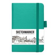 Скетчбук "Sketchmarker" 9*14 см, 140 г/м2, 80 л., изумрудный