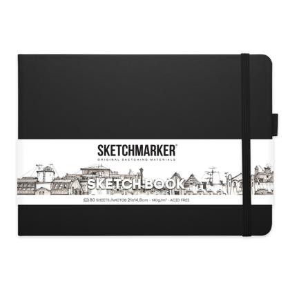 Скетчбук "Sketchmarker" 21*14,8 см, 140 г/м2, 80 л., черный пейзаж