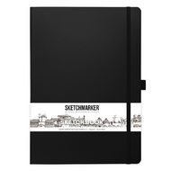 Скетчбук "Sketchmarker" 21*30 см, 140 г/м2, 80 л., черный