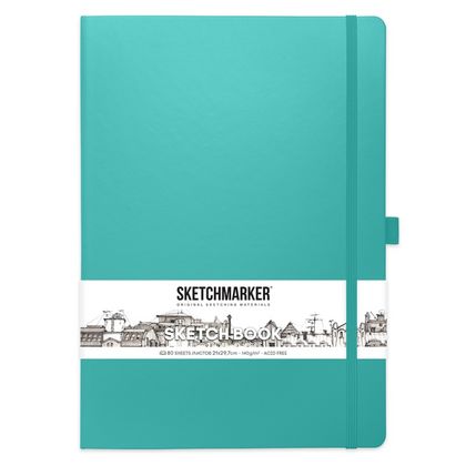 Скетчбук "Sketchmarker" 21*30 см, 140 г/м2, 80 л., аквамарин