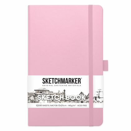 Скетчбук "Sketchmarker" 13*21 см, 140 г/м2, 80 л., желтый