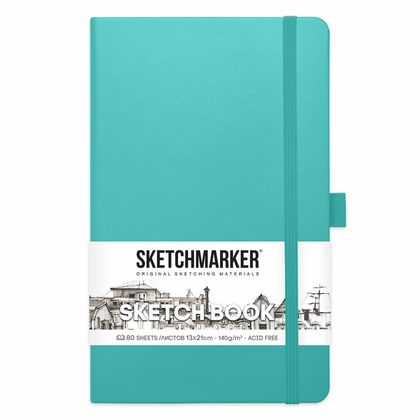 Скетчбук "Sketchmarker" 13*21 см, 140 г/м2, 80 л., желтый