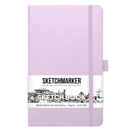 Скетчбук "Sketchmarker" 13*21 см, 140 г/м2, 80 л., фиолетовый пастельный