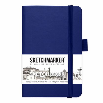 Скетчбук "Sketchmarker" 9*14 см, 140 г/м2, 80 л., маджента