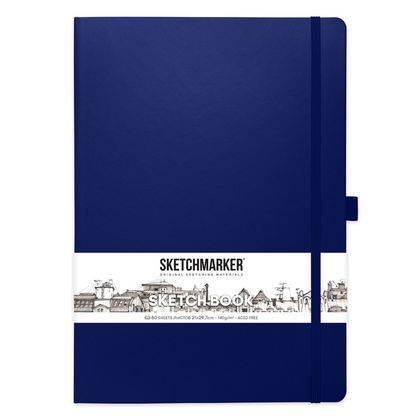 Скетчбук "Sketchmarker" 21*30 см, 140 г/м2, 80 л., королевский синий