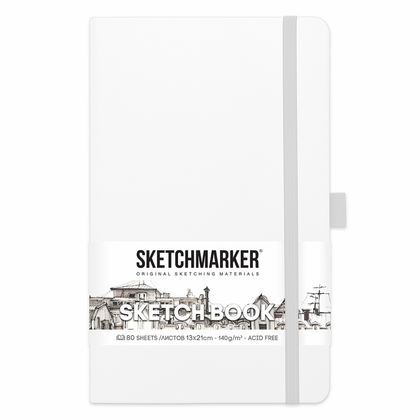 Скетчбук "Sketchmarker" 13*21 см, 140 г/м2, 80 л., белый