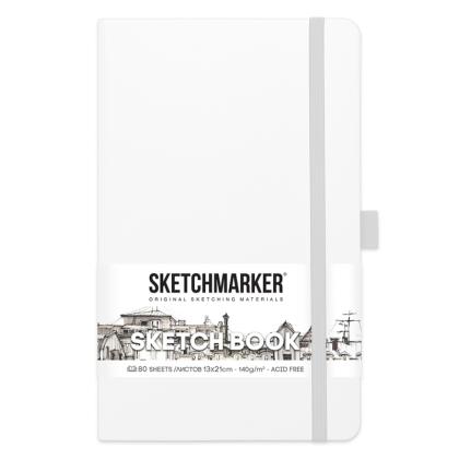 Скетчбук "Sketchmarker" 13*21 см, 140 г/м2, 80 л., белый
