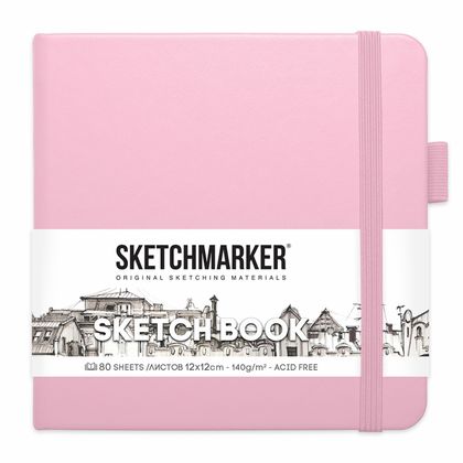 Скетчбук "Sketchmarker" 12*12 см, 140 г/м2, 80 л., аквамарин
