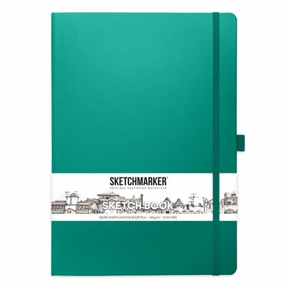 Скетчбук "Sketchmarker" 21*30 см, 140 г/м2, 80 л., желтый
