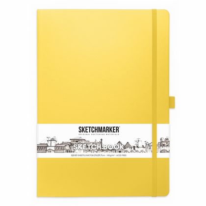 Скетчбук "Sketchmarker" 21*30 см, 140 г/м2, 80 л., желтый
