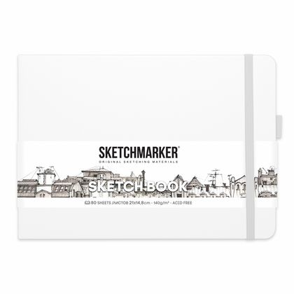 Скетчбук "Sketchmarker" 21*14,8 см, 140 г/м2, 80 л., красный пейзаж