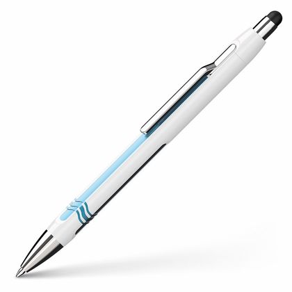 Ручка шарик/автомат. "Epsilon Touch" метал., со стилусом, черный/розовый, стерж. синий