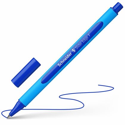 Ручка шарик. "Slider Edge F" пласт., голубой/синий, стерж. синий