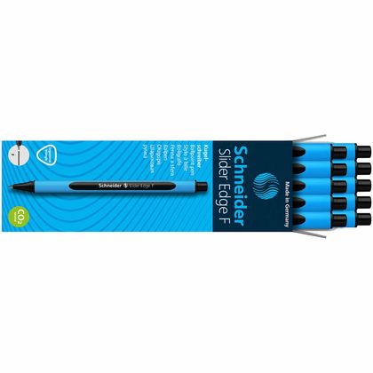 Ручка шарик. "Slider Edge F" пласт., голубой/синий, стерж. синий