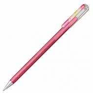Ручка гелевая "Dual Metallic" 1.0 мм, светло-розовый+зеленый металлик+золотой