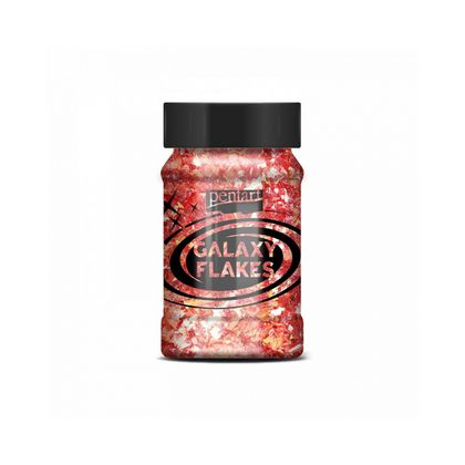 Хлопья декоративные "Pentart Galaxy Flakes" 15 гр, красно-золотая Ида