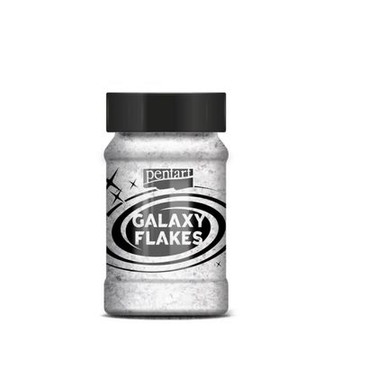 Хлопья декоративные "Pentart Galaxy Flakes" 15 гр, белая Луна
