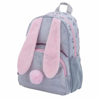 Рюкзак школьный "Honeybunny" полиэстер, серый/розовый