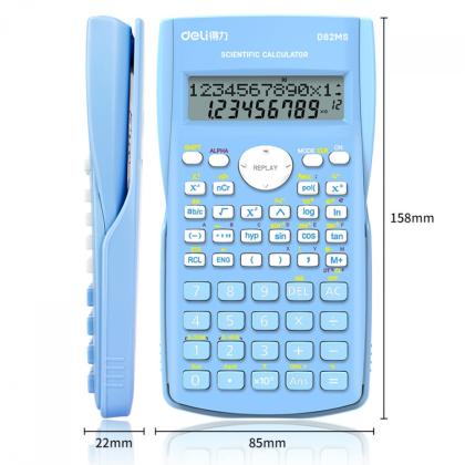 Кальк. научн. D82MS "Deli Core" голубой 158*85*22 мм 240 функций