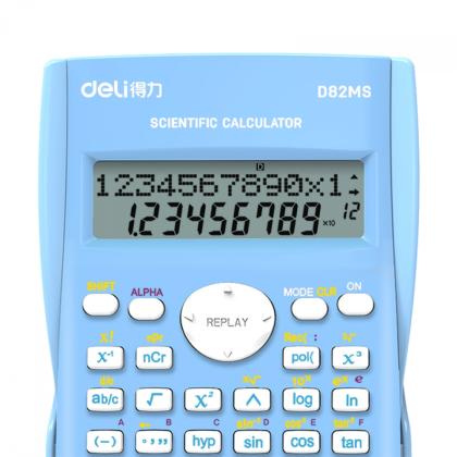 Кальк. научн. D82MS "Deli Core" голубой 158*85*22 мм 240 функций