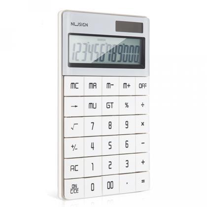 Кальк. наст. 12р. NS041 "Deli" белый, пласт., 165*103,2*14,7 мм