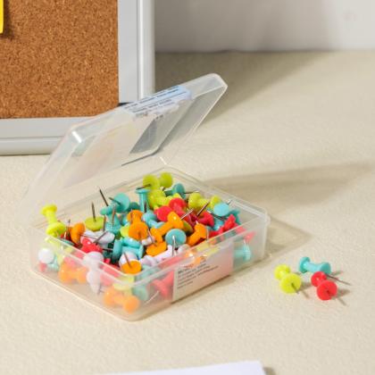 Иглы-кнопки "пешки" "Deli" 100 шт., ассорти