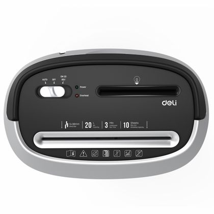 Уничтожитель Deli 9948 (p-3, 5*38, до 10 листов, 20 литров, раб. цикл 3 мин)