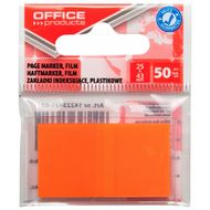 Закладки пласт. "Office products" 25*43 мм, 50 шт., оранжевый