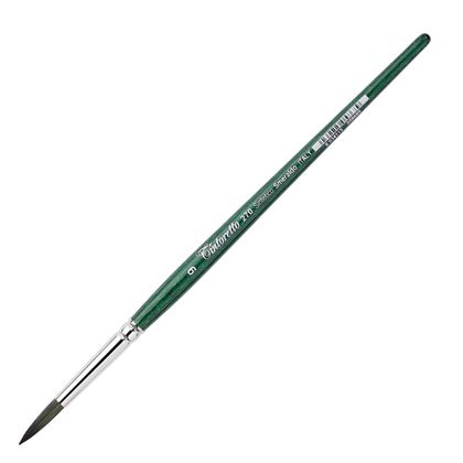 Кисть д/рисования "Tintoretto Emerald" синтетика, круглая, на короткой ручке №9