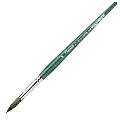 Кисть д/рисования "Tintoretto Emerald" синтетика, круглая, на короткой ручке №16