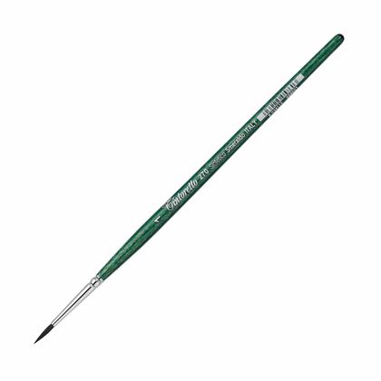 Кисть д/рисования "Tintoretto Emerald" синтетика, круглая, на короткой ручке №1