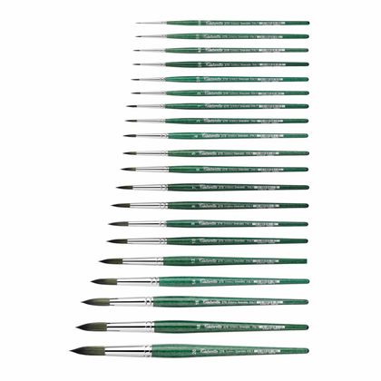 Кисть д/рисования "Tintoretto Emerald" синтетика, круглая, на короткой ручке №1