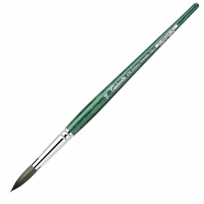 Кисть д/рисования "Tintoretto Emerald" синтетика, круглая, на короткой ручке №1