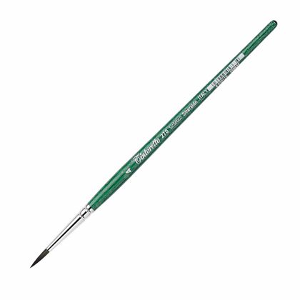 Кисть д/рисования "Tintoretto Emerald" синтетика, круглая, на короткой ручке №1
