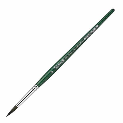 Кисть д/рисования "Tintoretto Emerald" синтетика, круглая, на короткой ручке №1