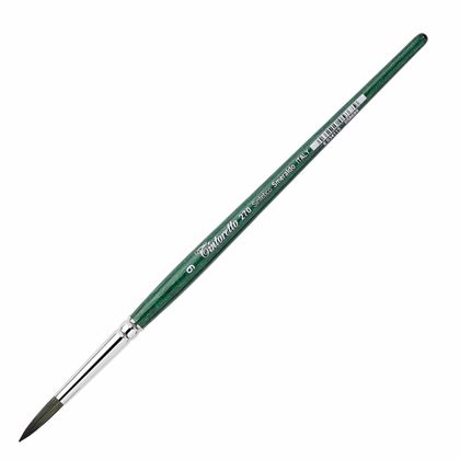 Кисть д/рисования "Tintoretto Emerald" синтетика, круглая, на короткой ручке №1