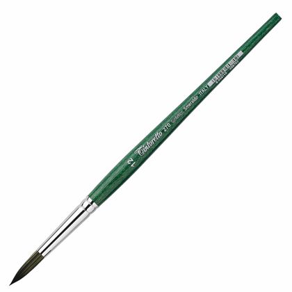 Кисть д/рисования "Tintoretto Emerald" синтетика, круглая, на короткой ручке №1