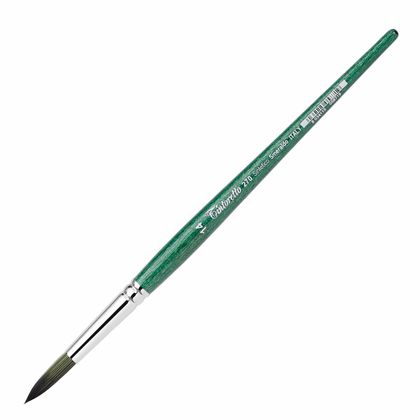 Кисть д/рисования "Tintoretto Emerald" синтетика, круглая, на короткой ручке №1