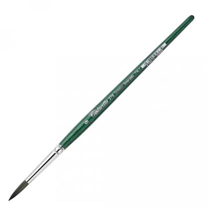 Кисть "Tintoretto Emerald" синтетика, круглая, на короткой ручке №1