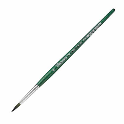 Кисть д/рисования "Tintoretto Emerald" синтетика, плоская, на короткой ручке №16
