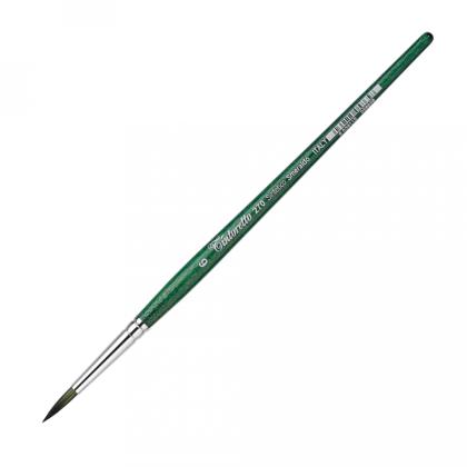 Кисть "Tintoretto Emerald" синтетика, плоская, на короткой ручке №16