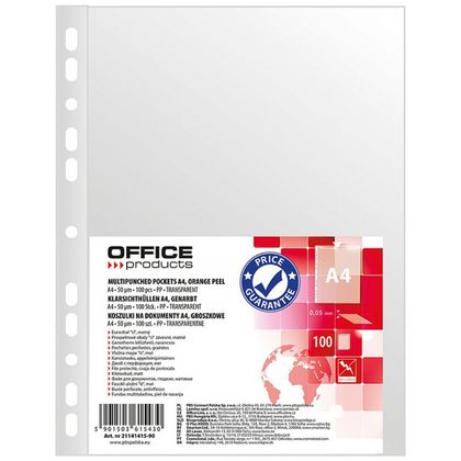 Папка карман А4, стандарт, 50 мк, 100 шт. "Office Products"