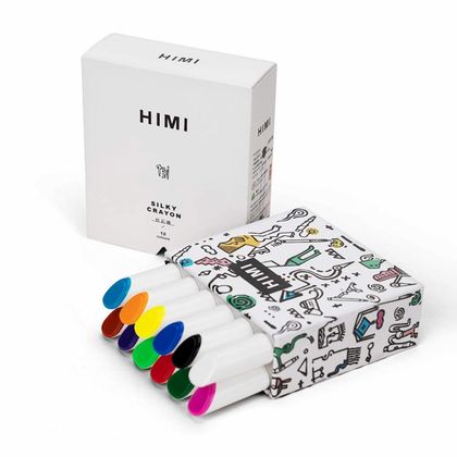 Мелки восковые 12 шт. "Himi Silky Crayon" ассорти