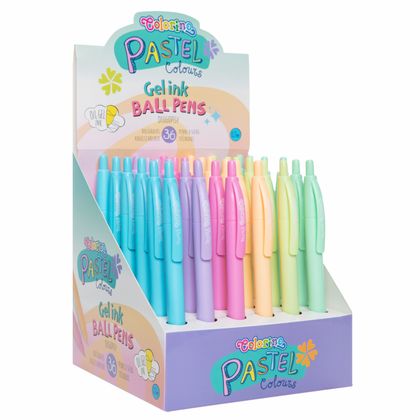 Ручка шарик."Pastel" 0,7 мм., пласт., ассорти, стерж. синий