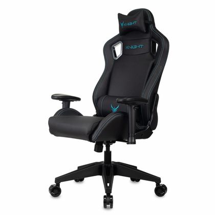 Кресло игровое Бюрократ Knight Outrider Smile черный эко.кожа с подголов. крестовина пластик